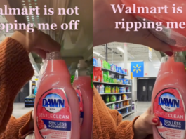 Frau filmt, wie sie Spülmittel auffüllt, um nicht von Walmart „abgezockt zu werden“, löst Debatte aus
