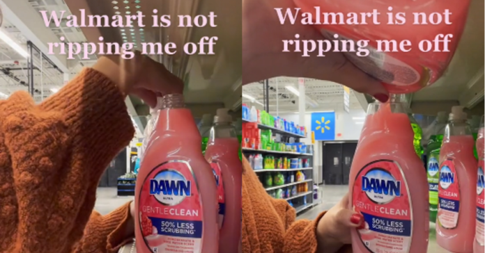 Frau filmt, wie sie Spülmittel auffüllt, um nicht von Walmart „abgezockt zu werden“, löst Debatte aus
