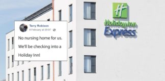 Man planerar att gå i pension till Holiday Inn istället för ett sjukhem för att det är billigare

