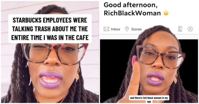 Kvinna använder app för att beställa Starbucks i butik, fångar baristor som hånar hennes namn
