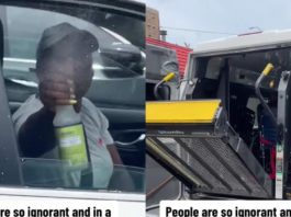 Une femme se gare derrière une camionnette accessible en fauteuil roulant et refuse de déplacer sa voiture pour laisser sortir les gens
