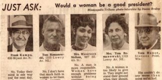 1963 Il giornale diventa virale a causa della risposta di un uomo a "Una donna sarebbe un buon presidente?"
