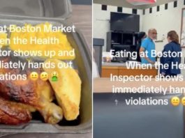 Boston Market-kunde hævder, at sundhedsinspektør uddelte overtrædelser, da de spiste frokost
