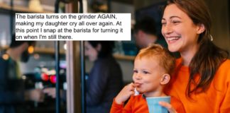 Nuova mamma "Scatta" al barista dopo che la macchina del caffè ha svegliato il suo bambino, viene arrostito online
