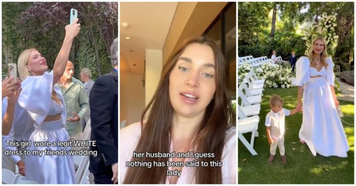 Internettet skammer denne kvinde for at have en hvid kjole på til en andens bryllup
