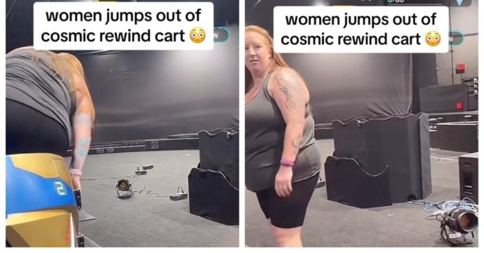 Tal om Jump Scares - Denne kvinde sprang ud af et Disney-køretøj
