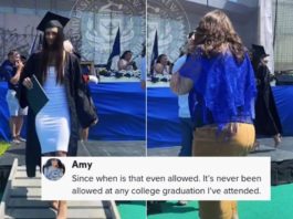 Mulher reclama depois de gastar $ 100.000 em diploma, tendo a caminhada bloqueada por "Karen"

