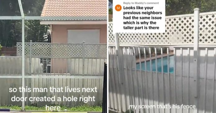 "I'm So Uncomfortable Right Now" — New Homeowner Says Her Neighbor Created a Hole in Their Fence