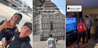 Disse to fyre sneg sig til Italien i en feriepreg, der gjorde en mor super vred

