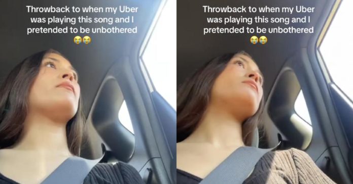 Kvindelig Uber-passager optager chauffør, der sprænger eksplicit sang, mens hun forsøger at optræde 