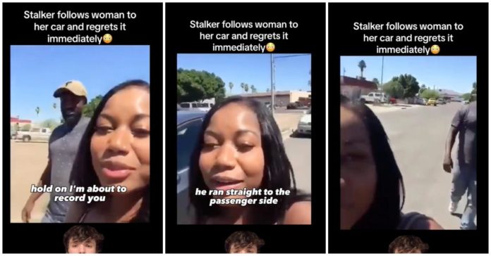 "Jeg ved ikke hvorfor du følger mig" — Kvinde fanger Stalker på kamera
