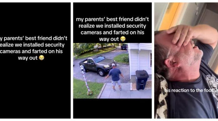 "Reaktionen var endnu sjovere!" — Pige fanger onkel prutter på sikkerhedskamera, viser ham optagelser
