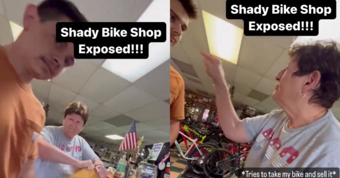 「いかがわしい」店主が驚きの料金の支払いを拒否した後、自転車を盗もうとしていると顧客が主張
