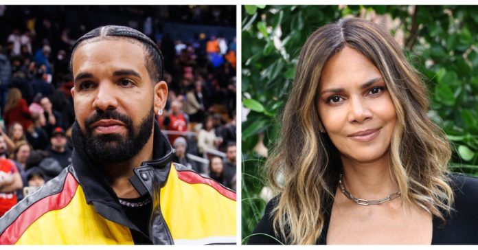 Drake använde ett slemfoto av Halle Berry på hans nya singelomslag — hon är inte road
