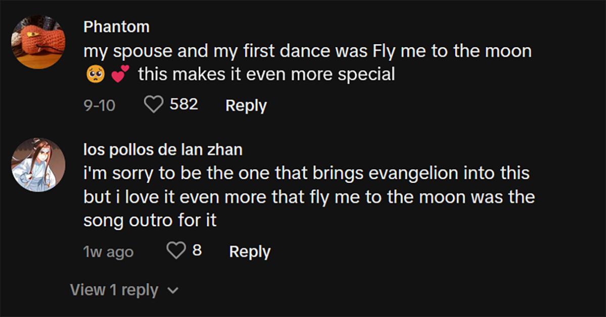 I commenti su tiktok sulla canzone mi portano sulla luna
