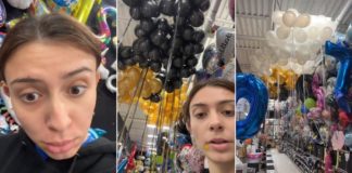 Mitarbeiter von Party City verbringt mehr als zwei Stunden mit der Bestellung von 306 Heliumballons
