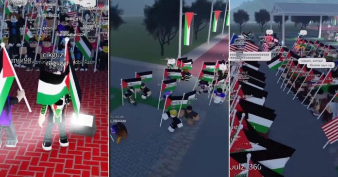 I giocatori di Roblox mostrano solidarietà con la Palestina con marce in-game
