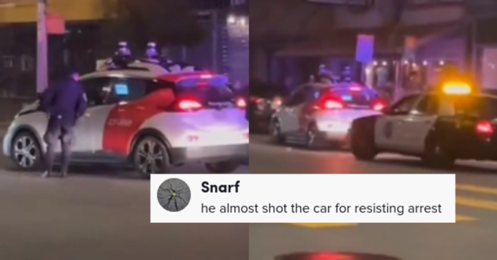 I poliziotti hanno fermato un'auto senza conducente e la loro reazione sbalordita ha fatto ridere la gente
