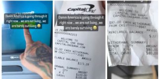 Kasserade bankomatkvitton bevisar att de flesta amerikaner kämpar för att betala räkningar
