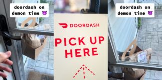  “Você deu gorjeta?”  - O motorista do DoorDash engana o cliente colocando o pedido de comida no pior lugar possível

