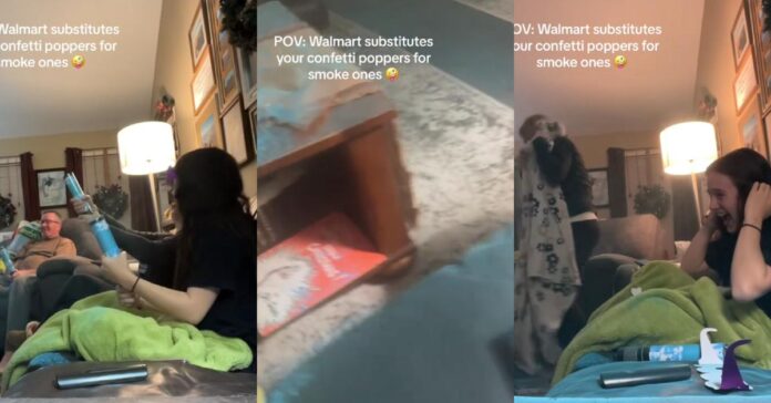 Mulher destrói a sala de estar dos pais depois de errar o Popper de festa do Walmart
