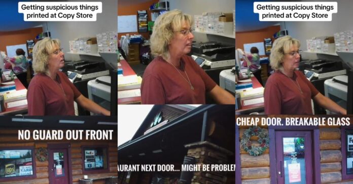Mand pranker kopibutiksarbejdere ved at bede dem om at udskrive mistænkelige papirer
